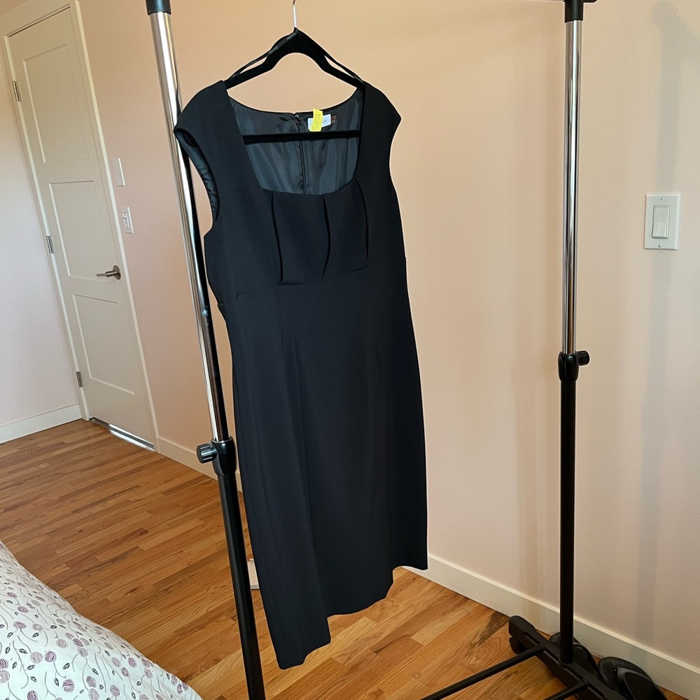 Calvin Klein black sheath dress